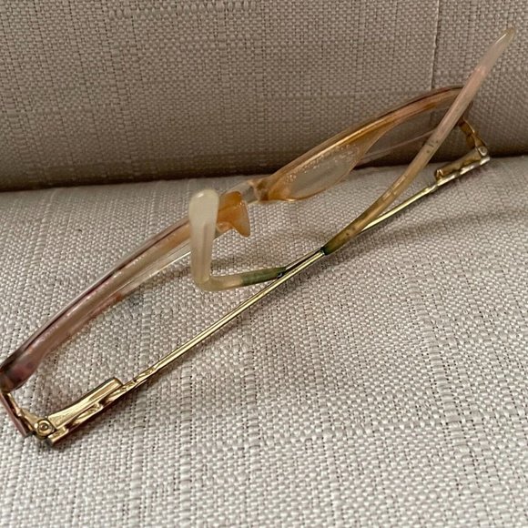 Vintage Sophia Loren Women Glasses Frame Pink/Gold Tone Eyeglasses - Picture 2 of 11